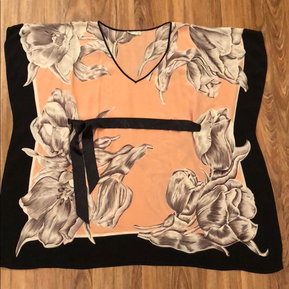 Lil silk floral caftan